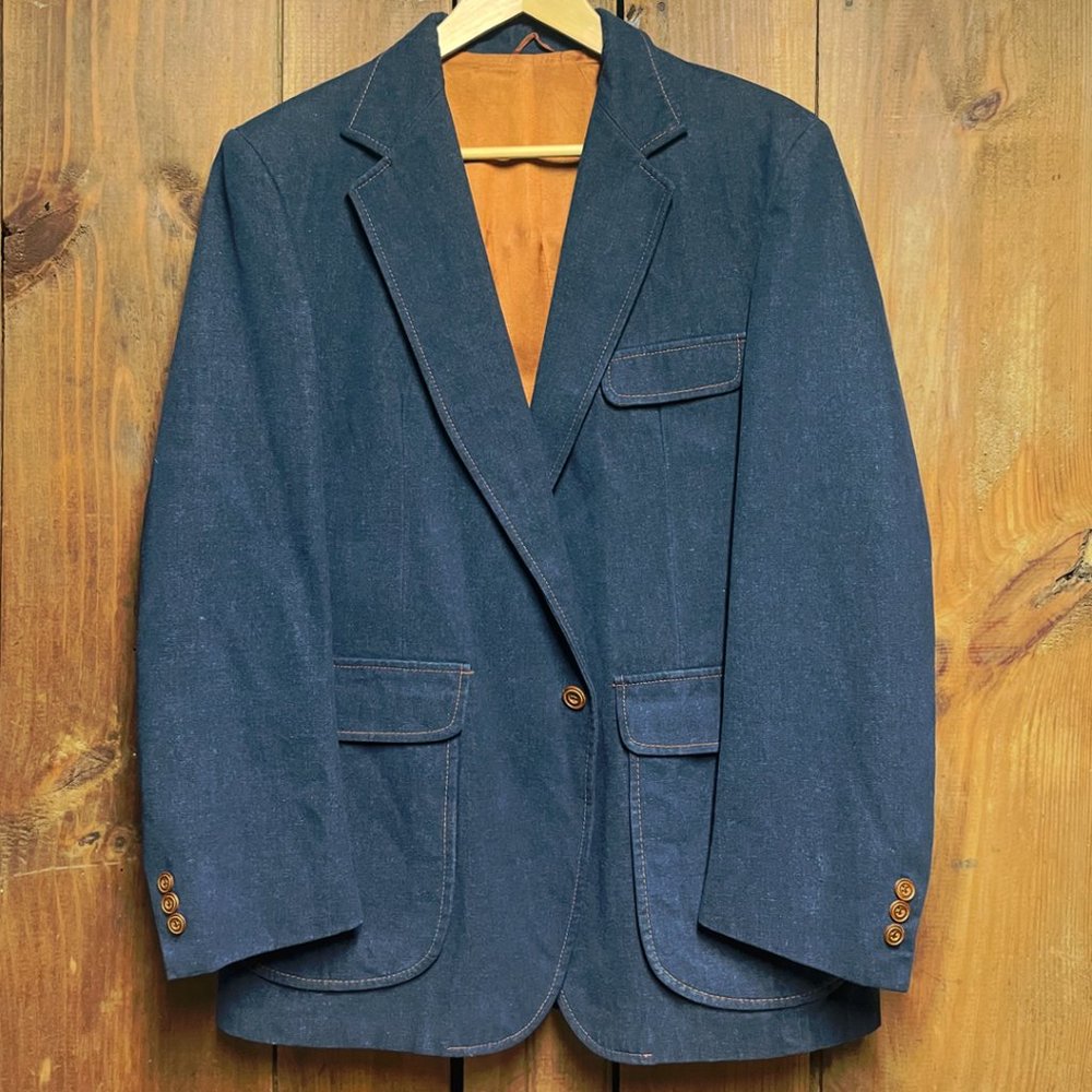 Sears Vintage Denim Western Blazer and Vest
